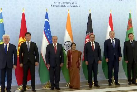 تصویر از نشست وزیران خارجۀ افغانستان، هند و کشورهای آسیای میانه در سمرقند