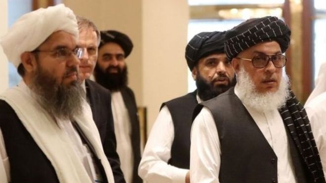 تصویر از دیدار ترامپ با مشاوران ارشد خود درباره مذاکرات صلح با طالبان