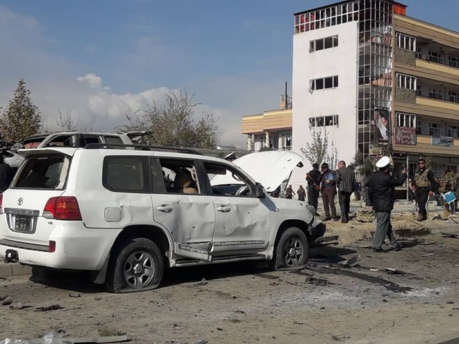 تصویر از انفجار خودروی بمب‌گذاری شده در کابل؛ دست‌کم ۷ کشته و ۱۰ زخمی