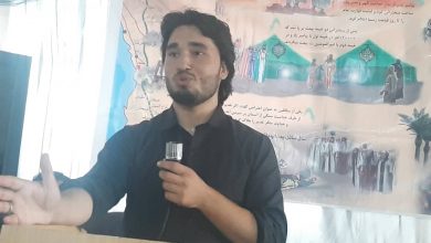 تصویر از گفتمان دانشجویی جوانان حزب حرکت اسلامی متحد افغانستان به مناسبت عید غدیر.
